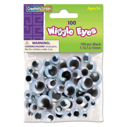 Creativity Street Wiggle Eyes Assortment Assorted Sizes Black 100/pack - School Supplies - Creativity Street®