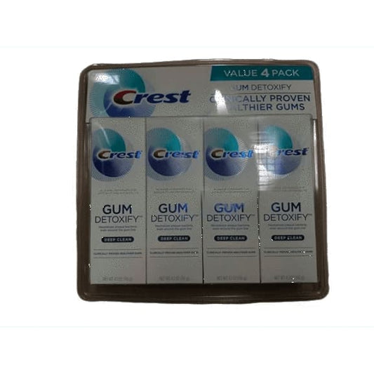 Crest Gum Detoxify Deep Clean Toothpaste, 4.1 Ounce, 4-Pack - ShelHealth.Com