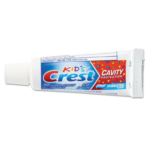 Crest Kids’ Sparkle Toothpaste Blue Bubblegum Flavor 0.85 Oz Tube 72/carton - Janitorial & Sanitation - Crest®