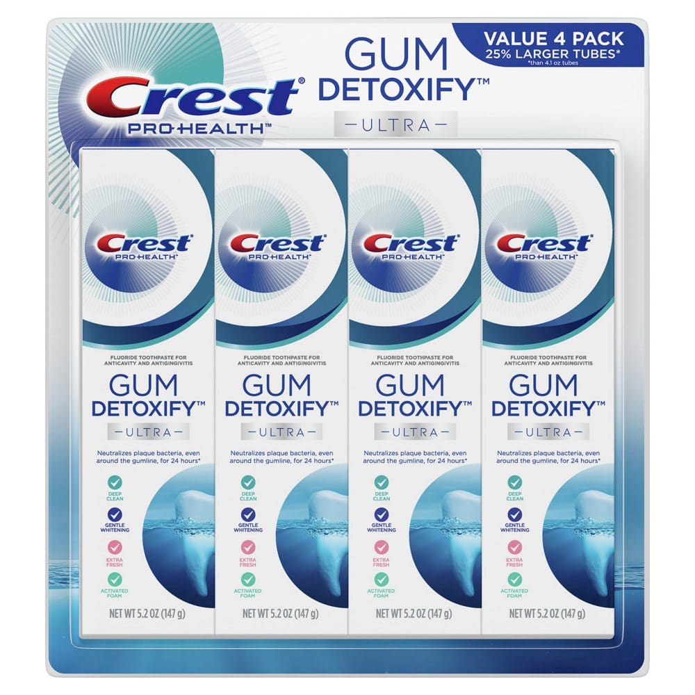 Crest Pro-Health Gum Detoxify Ultra Toothpaste (5.2 oz. 4 pk.) - Oral Care - Crest