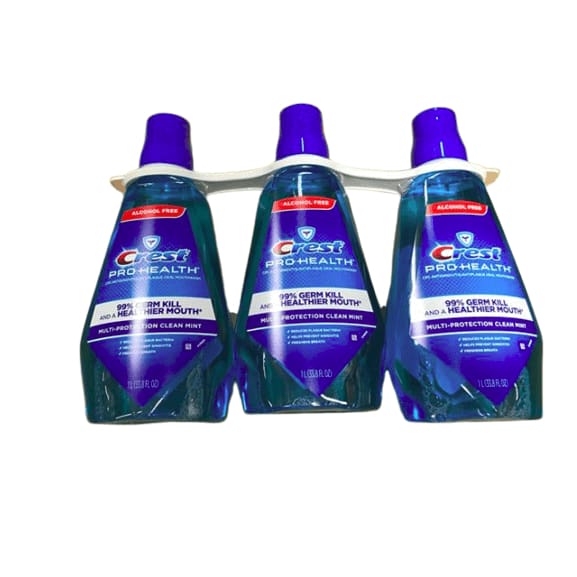 Crest Pro-Health Multi-Protection Clean Mint Mouthwash, 3 pk./1L - ShelHealth.Com