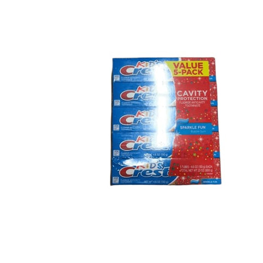 Crest Toothpaste Kids' Cavity Protection, Sparkle Fun Flavor 4.60 oz (Pack of 5) - ShelHealth.Com