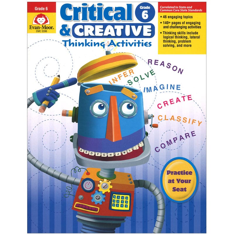 Critical And Creative Thinking Activities Gr 6 (Pack of 2) - Games & Activities - Evan-moor