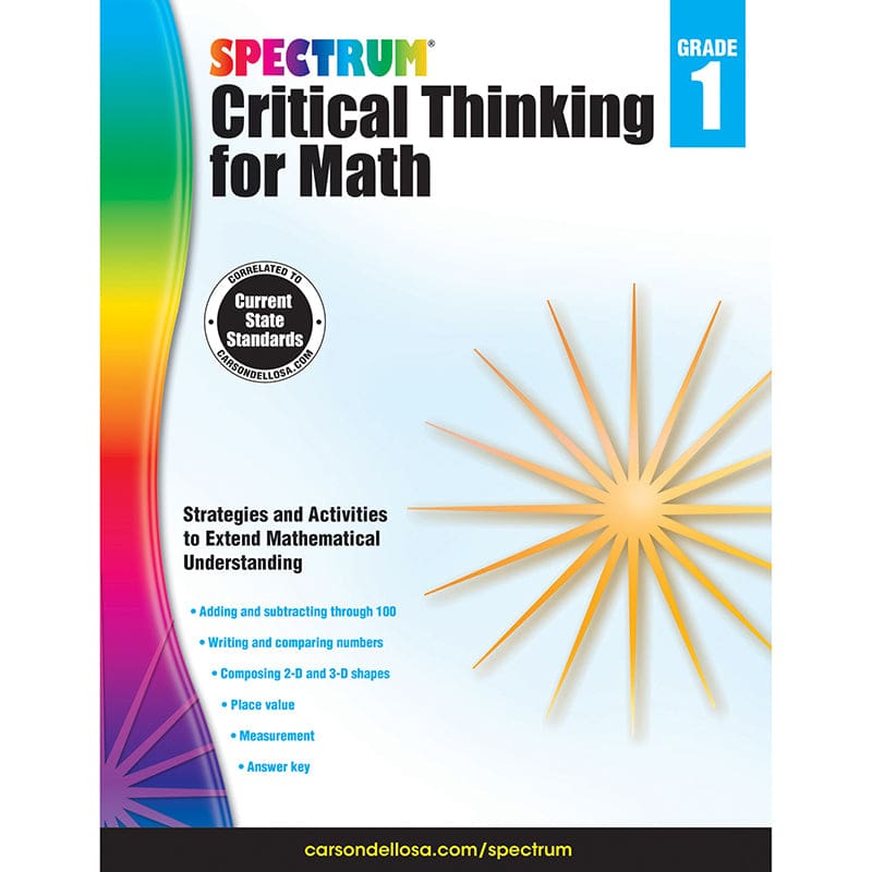 Critical Thinking For Math Wb Gr 1 (Pack of 6) - Activity Books - Carson Dellosa Education