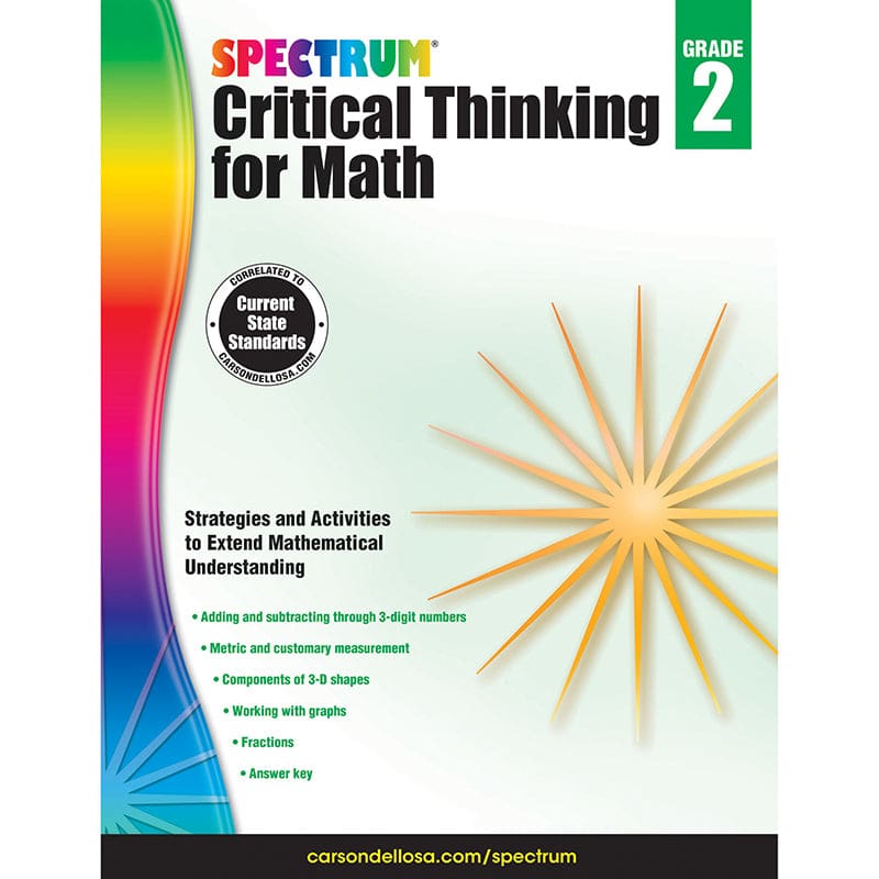 Critical Thinking For Math Wb Gr 2 (Pack of 6) - Activity Books - Carson Dellosa Education