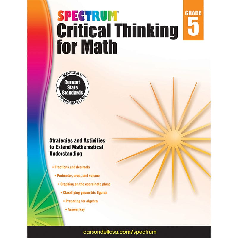 Critical Thinking For Math Wb Gr 5 (Pack of 6) - Activity Books - Carson Dellosa Education