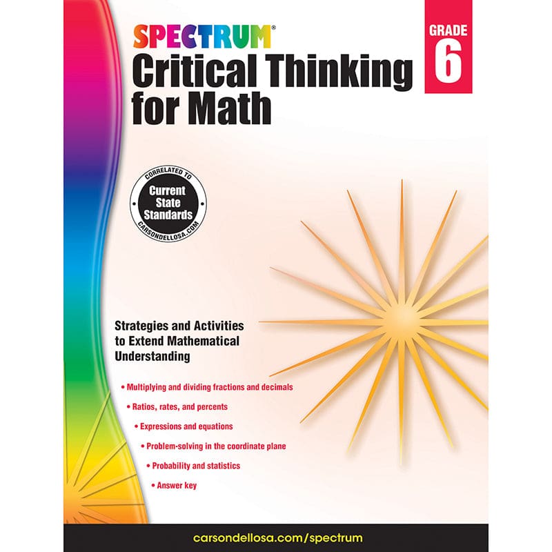 Critical Thinking For Math Wb Gr 6 (Pack of 6) - Activity Books - Carson Dellosa Education