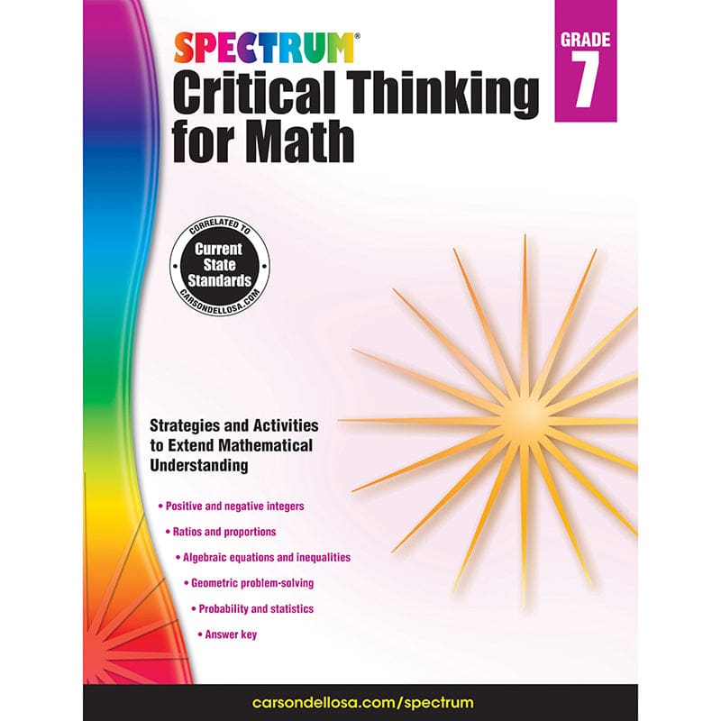Critical Thinking For Math Wb Gr 7 (Pack of 6) - Activity Books - Carson Dellosa Education