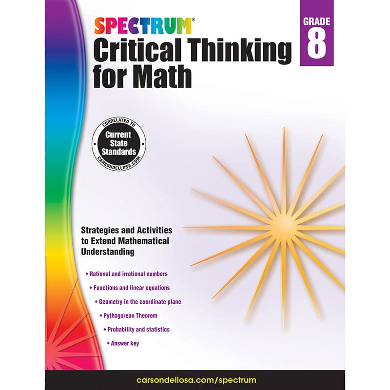 Critical Thinking For Math Wb Gr 8 (Pack of 6) - Activity Books - Carson Dellosa Education
