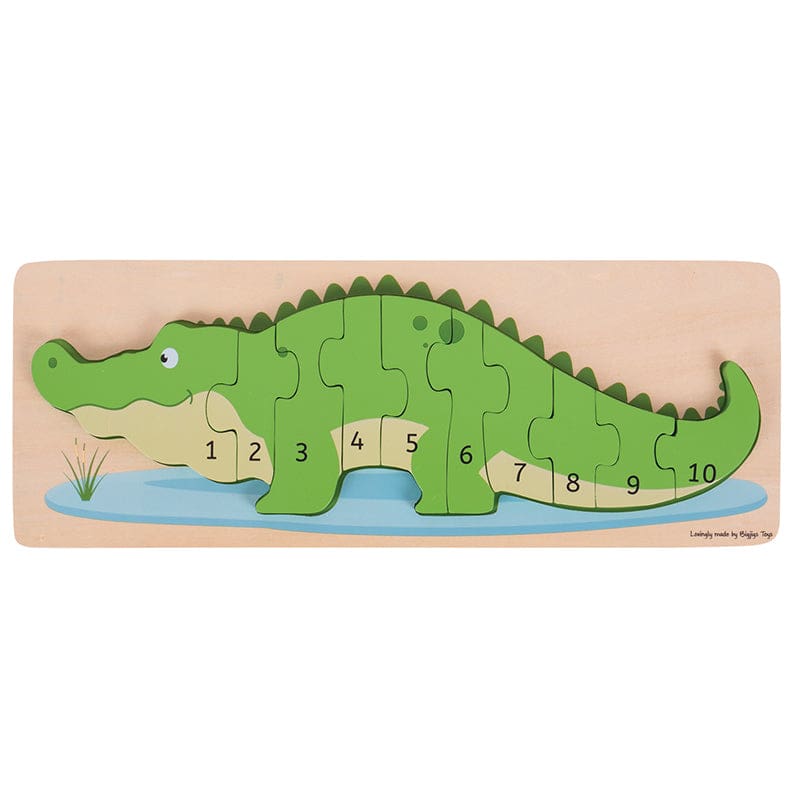Crocodile Number Puzzle - Wooden Puzzles - Bigjigs Toys
