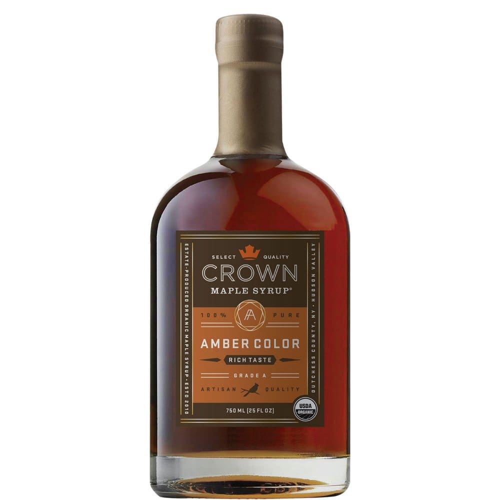 Crown Maple Amber Color and Rich Taste Organic Maple Syrup (25 fl oz.) - Condiments Oils & Sauces - Crown Maple