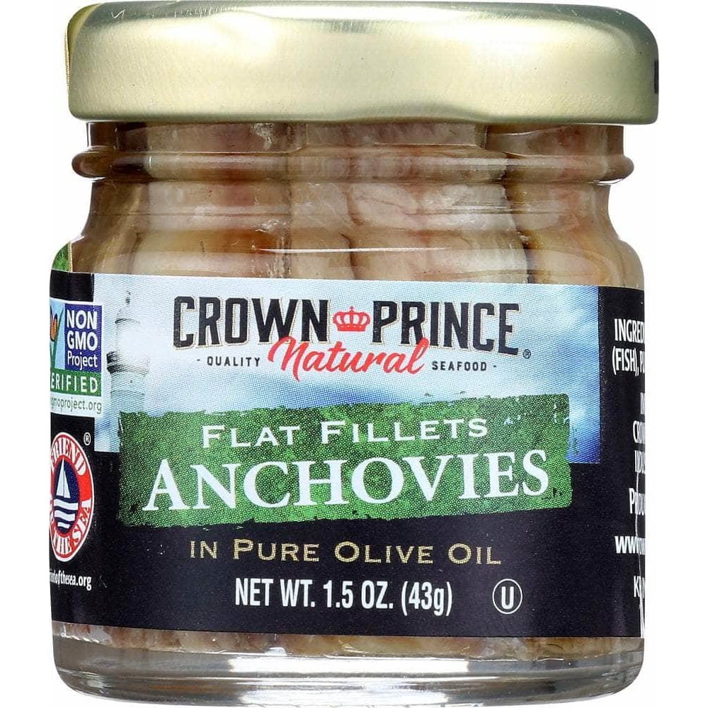 CROWN PRINCE Crown Prince Natural Flat Fillets Anchovies In Pure Olive Oil, 1.5 Oz