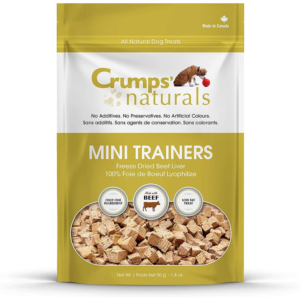 Crumps Natural Dog Mini Train Free oze-Dried Beef Liver 1.8 oz (50g) - Pet Supplies - Crumps Natural