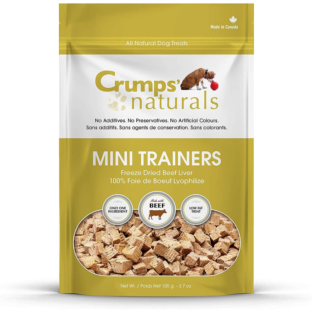 Crumps Natural Dog Mini Train Free oze-Dried Beef Liver 3.7 oz (105g) - Pet Supplies - Crumps Natural