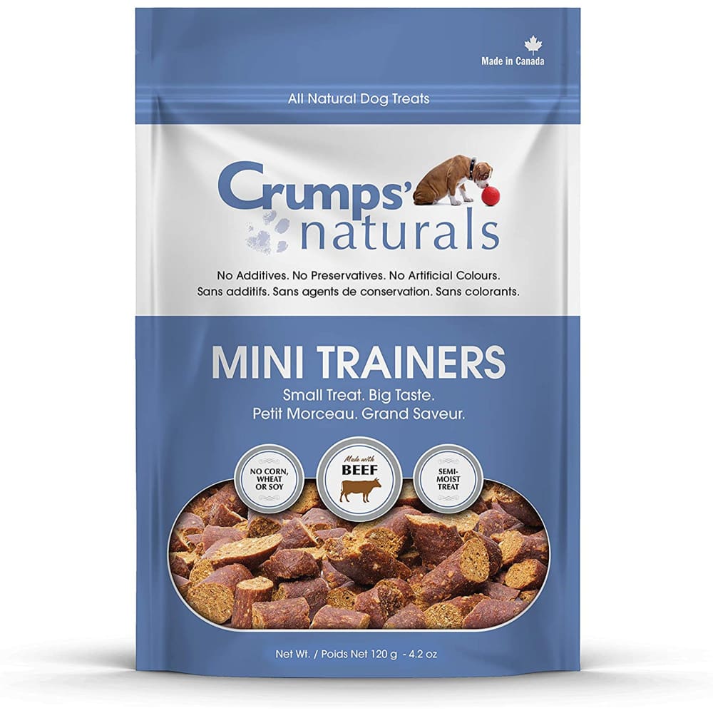 Crumps Natural Dog Mini Train Semi-Moist Beef 4.2 oz (120g) - Pet Supplies - Crumps Natural