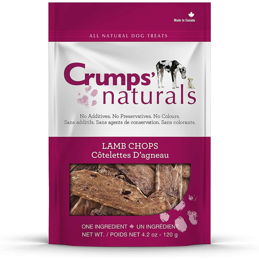 Crumps Natural Lamb Chop 4.2 oz (120g) (100% Lamb Lung) - Pet Supplies - Crumps Natural