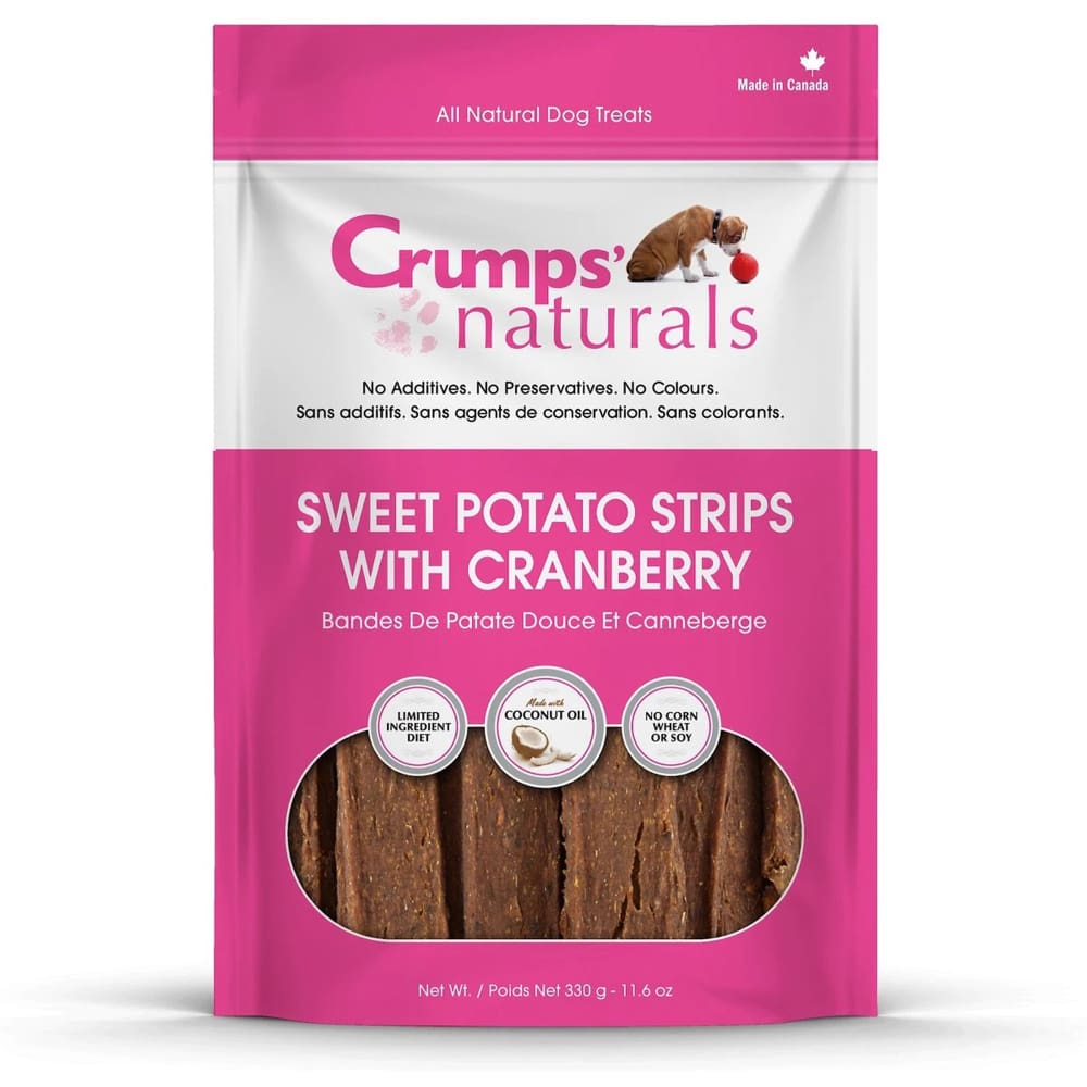 Crumps Natural Sweet Potato Strip with Cranbery 5.6 oz(160g) - Pet Supplies - Crumps Natural