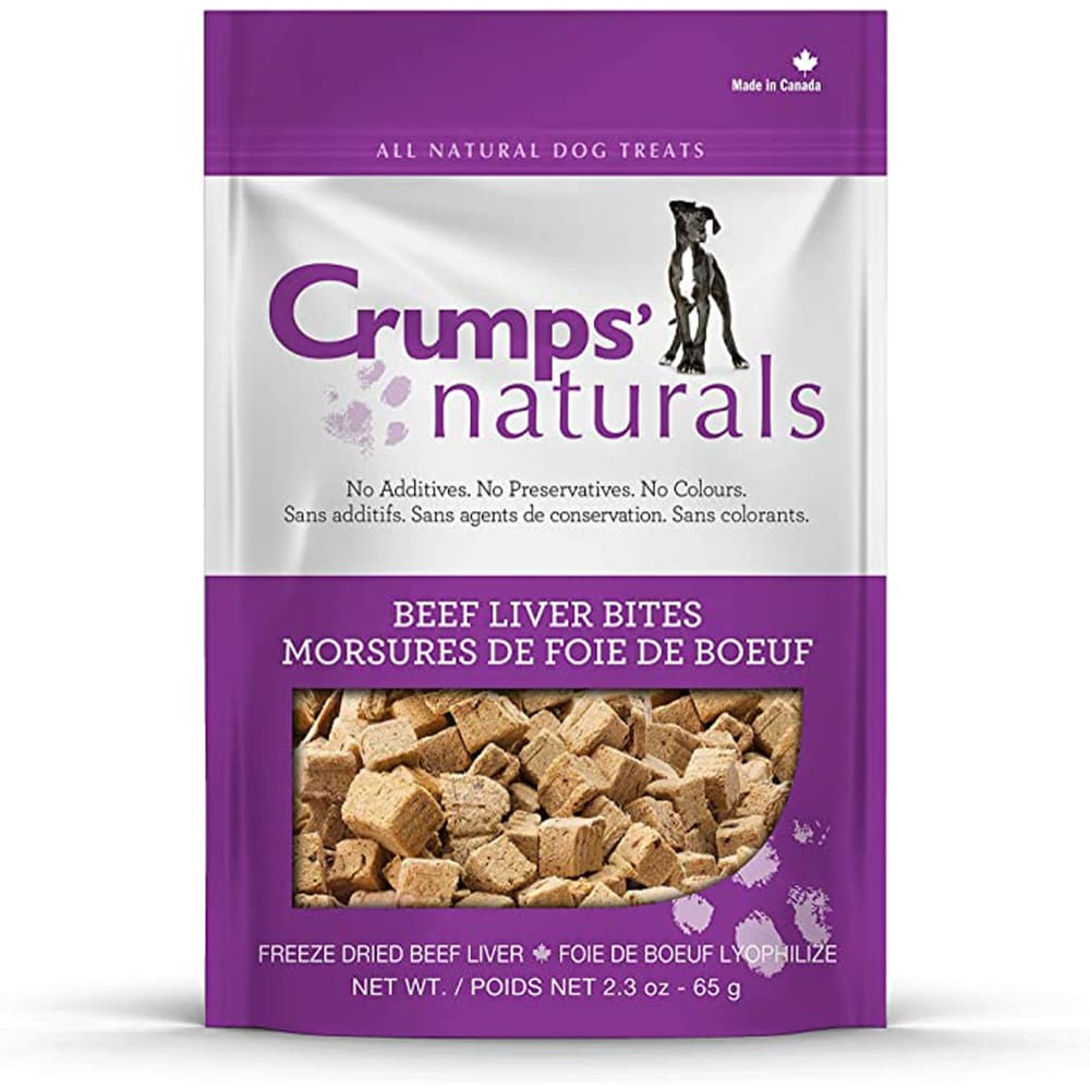 Crumps Naturals Beef Liver Bites 2.3 oz (65g) (100% Beef Liver) - Pet Supplies - Crumps Natural
