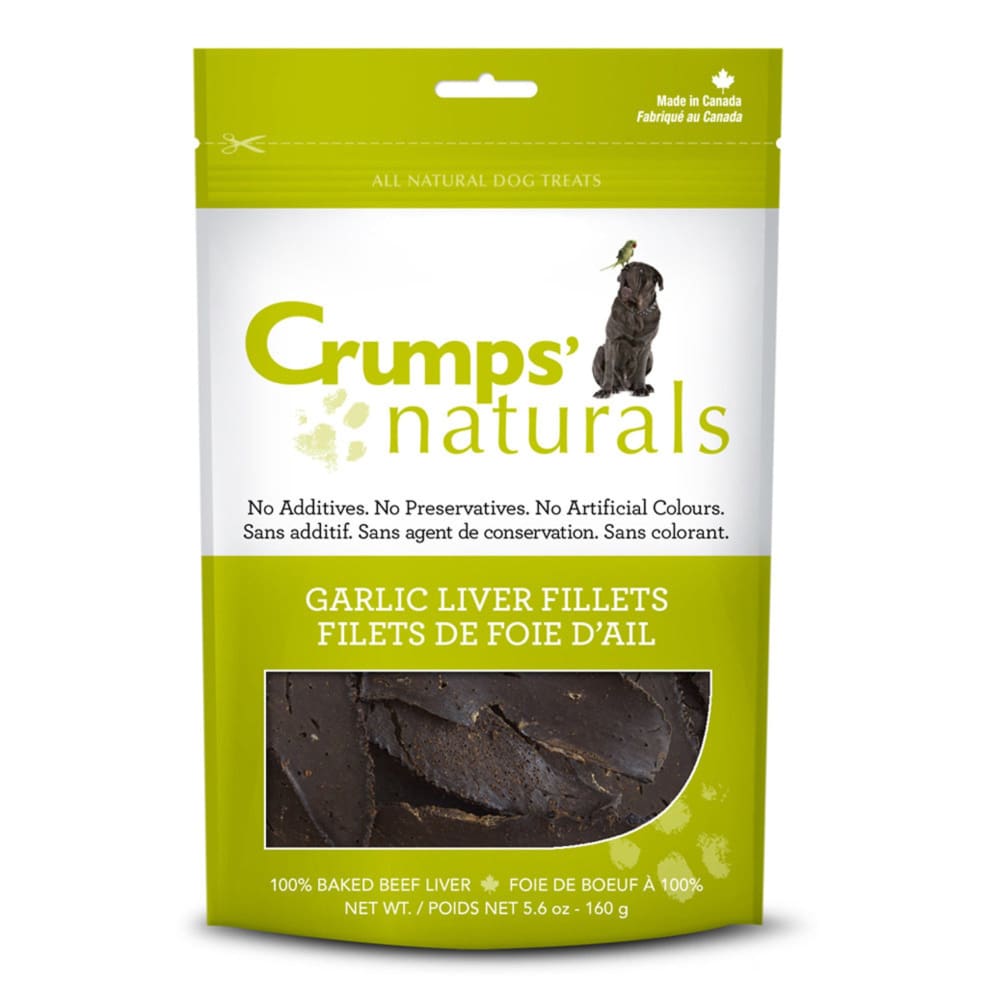 Crumps Naturals GARLIC BF LIVER FILLET 2.4 oz - Pet Supplies - Crumps Natural