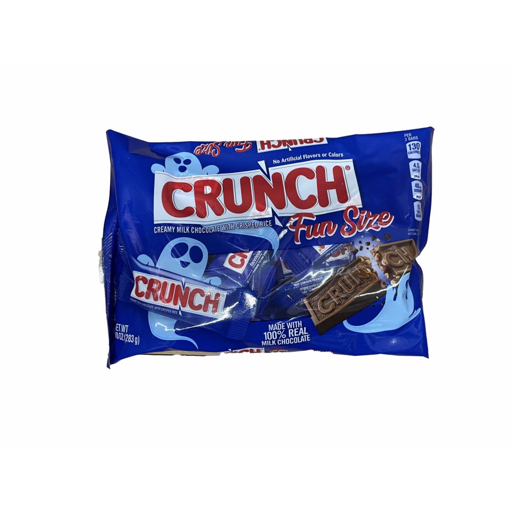 Crunch CRUNCH, Milk Chocolate and Crisped Rice, Fun Size Individually Wrapped Candy Bars, Great for Halloween Candy, 10 oz