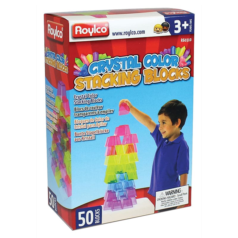 Crystal Color Stacking Blocks (Pack of 2) - Manipulatives - Roylco Inc.
