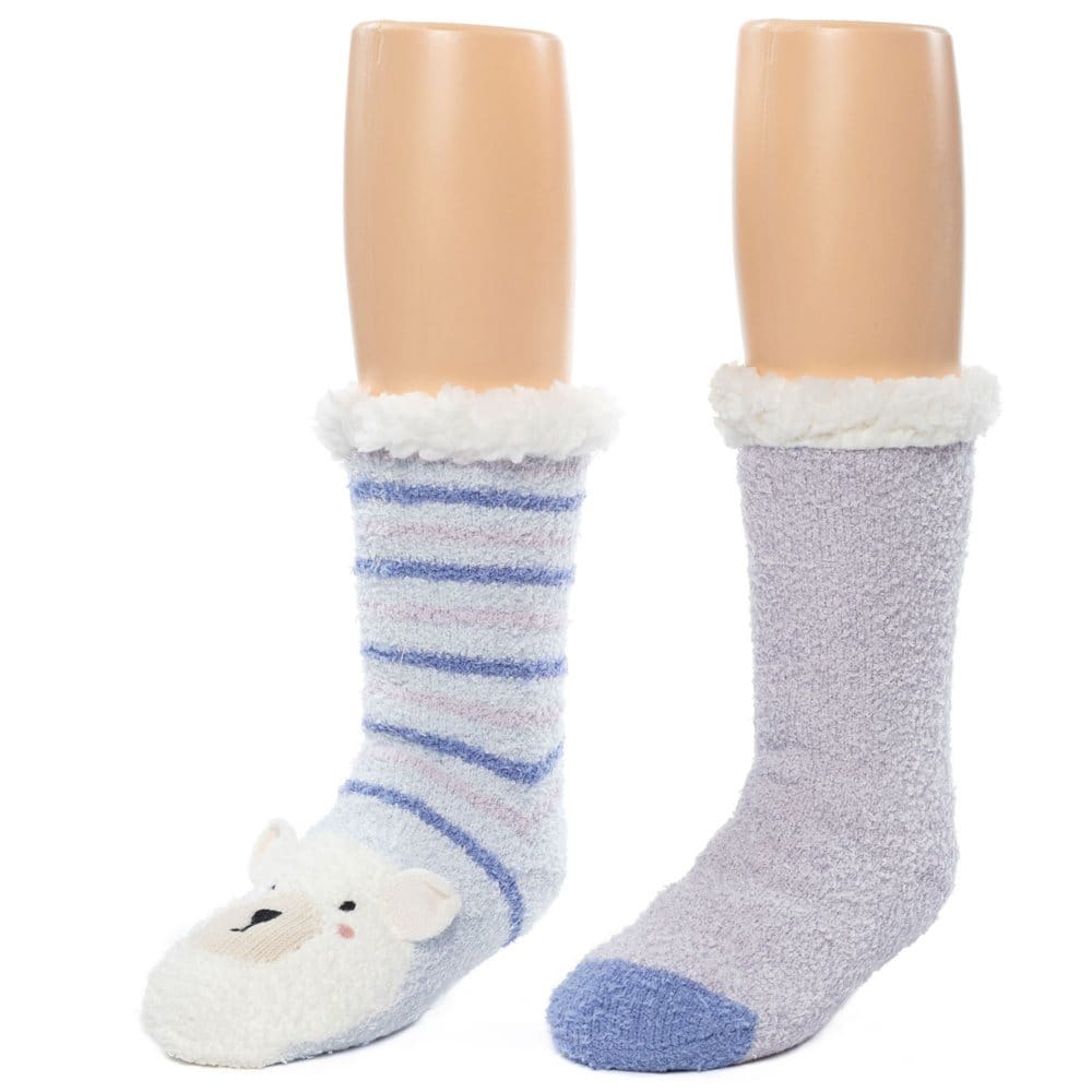 Cuddl Duds Kids 2 Pair Pack Super Soft Sherpa Lined Critter Lounge Slipper Socks - Baby & Kids Clothing - Cuddl