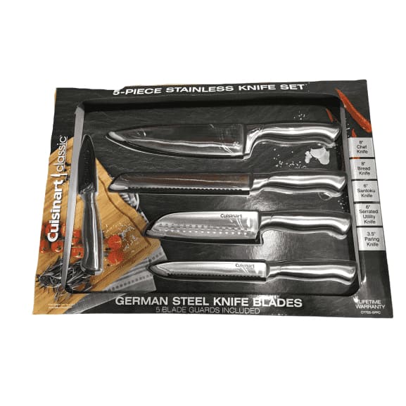 Cuisinart Classic 5 Piece Knife Set, German Steel Blades - ShelHealth.Com