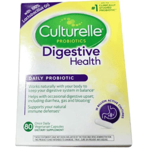 Culturelle Digestive Health Probiotic, 80 Capsules - ShelHealth.Com