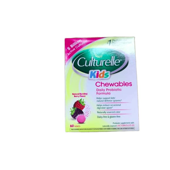 Culturelle Kids Daily Probiotic Chewable Dietary Supplement, 60 Chewable Tablets - ShelHealth.Com