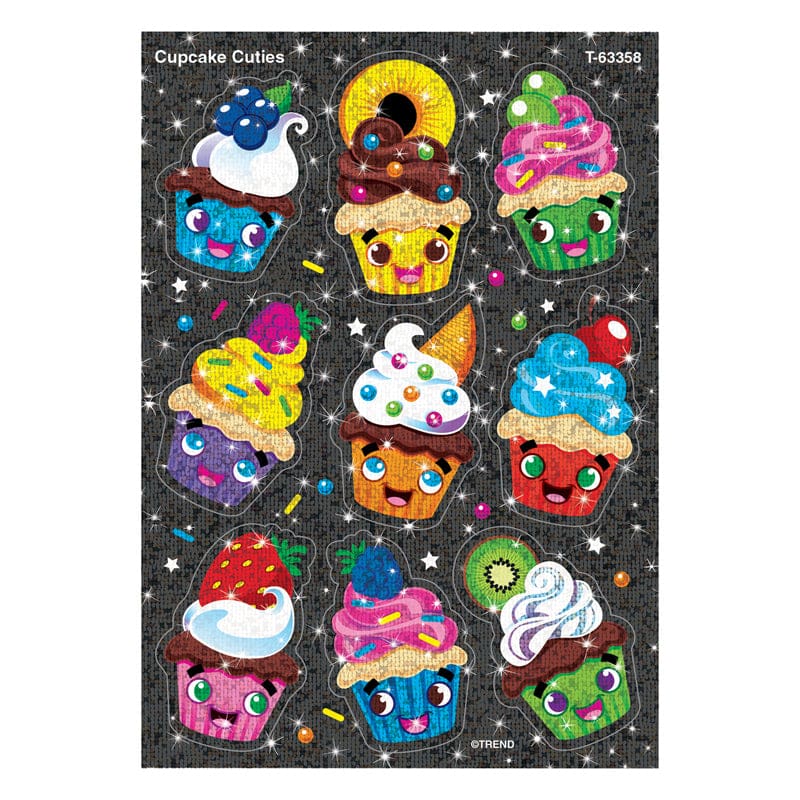 Cupcake Cuties Sparkle Stickers 18 Ct (Pack of 12) - Stickers - Trend Enterprises Inc.