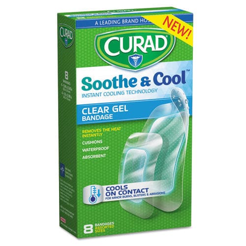 Curad Soothe And Cool Clear Gel Bandages Assorted Clear 8/box - Janitorial & Sanitation - Curad®