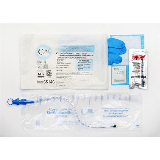 Cure Medical Cure Intermittent Cath 14Fr Closed Coude (Pack of 5) - Item Detail - Cure Medical