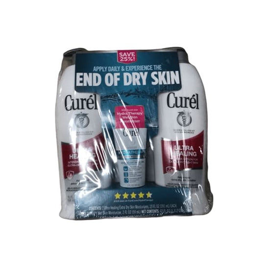 Curel Ultra Healing Lotion, 2 pk./20 fl. oz. with Bonus Hydra Therapy Wet Skin Moisturizer, 2 fl. oz. - ShelHealth.Com