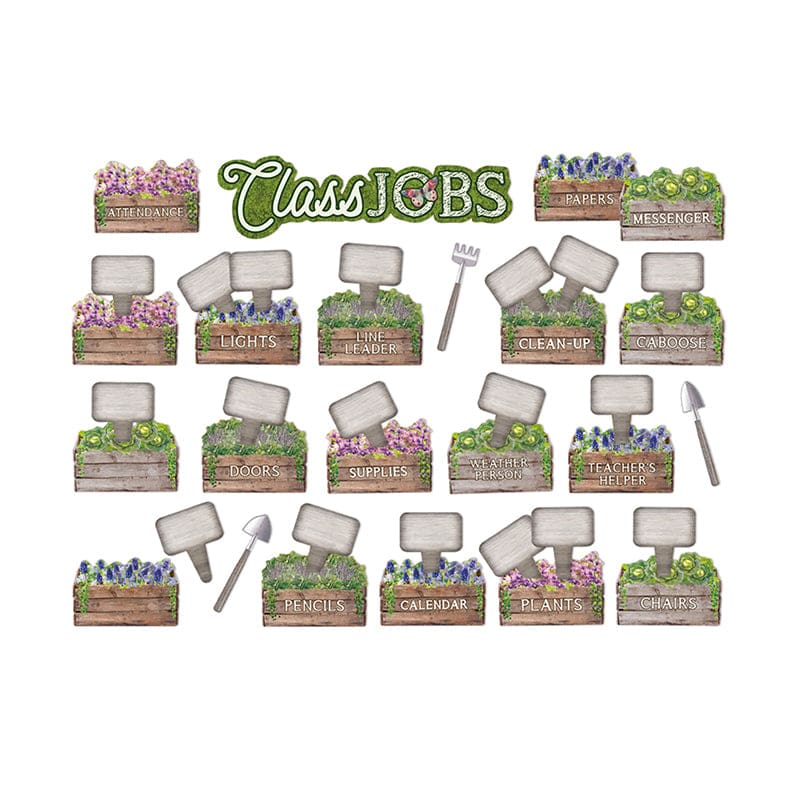 Curiosity Garden Class Job Mini Bbs (Pack of 6) - Classroom Theme - Eureka