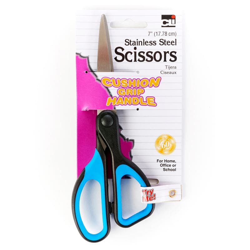 Cushion Grip Scissor 7In Straight (Pack of 12) - Scissors - Charles Leonard