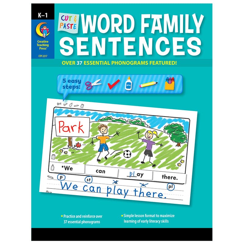 Cut & Paste Word Family Sentences (Pack of 3) - Word Skills - Creative Teaching Press