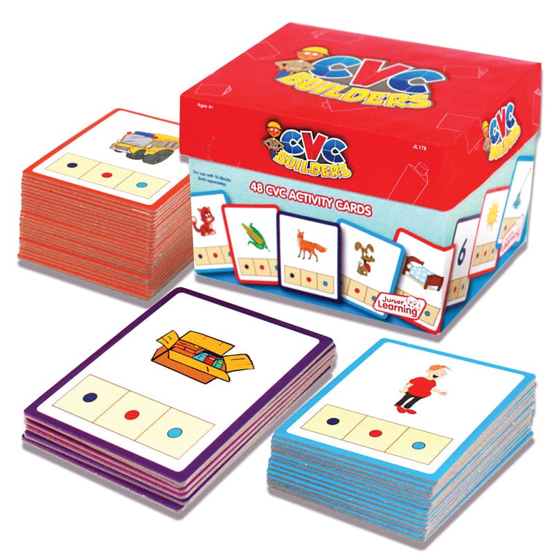 Cvc Builders Activity Cards 48/Set (Pack of 3) - Phonics - Junior Learning