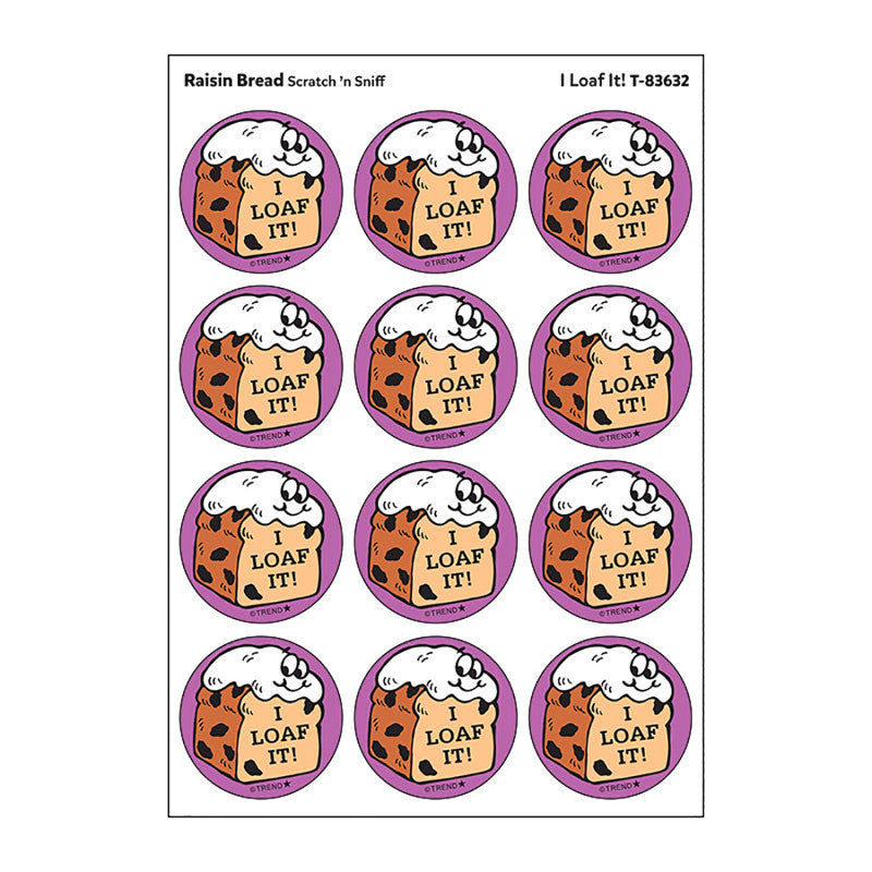 Stinky Stickers Raisin Bread Scent (Pack of 12)