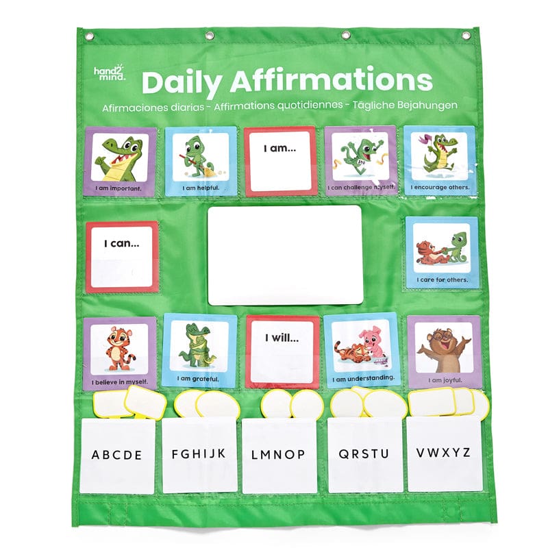 Daily Affirmations Pocket Chart (New Item With Future Availability Date) - Pocket Charts - Learning Resources