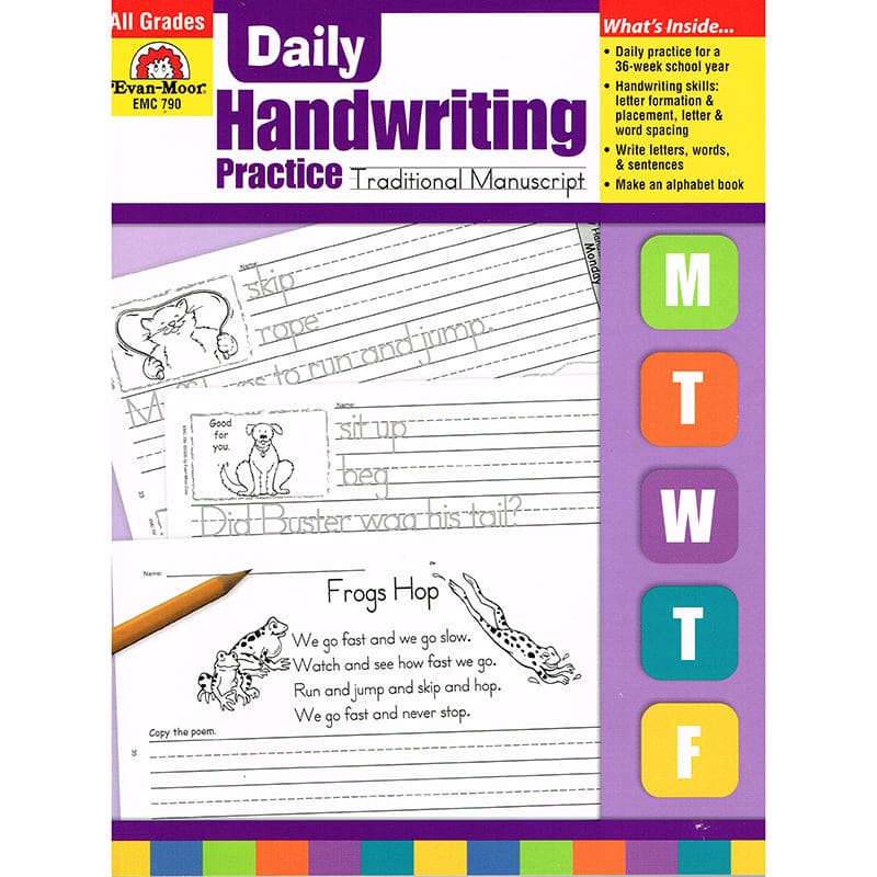 Daily Handwriting Trad. Manuscript (Pack of 2) - Handwriting Skills - Evan-moor