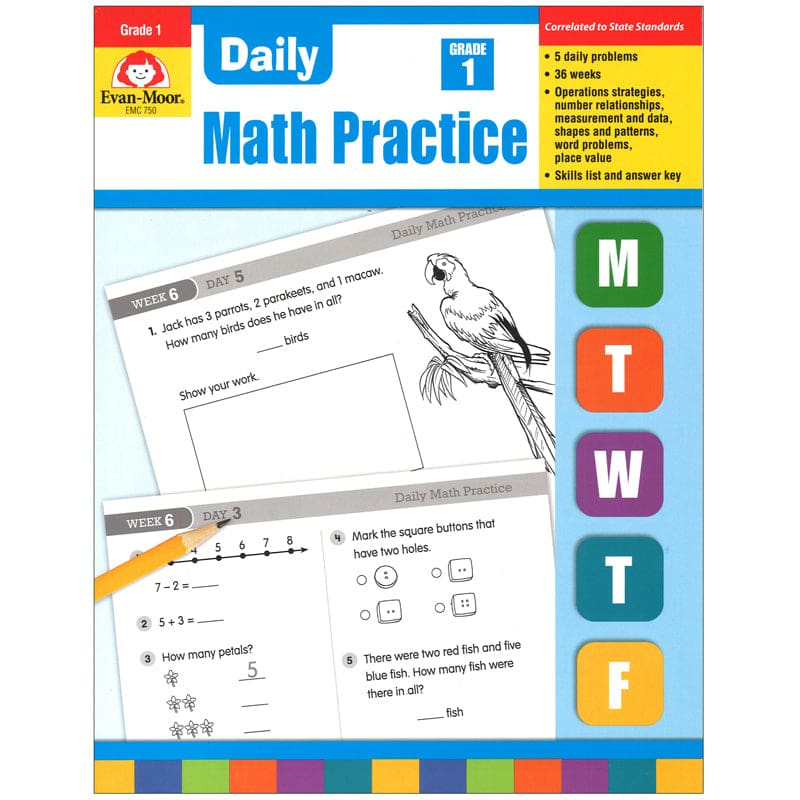 Daily Math Practice Gr 1 - Activity Books - Evan-moor