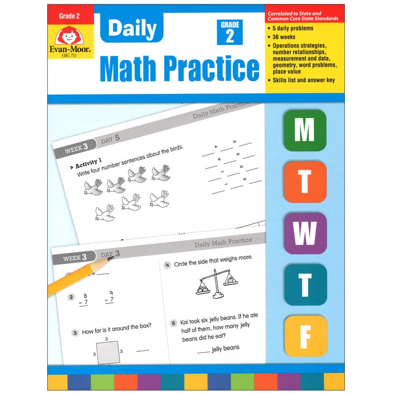 Daily Math Practice Gr 2 - Activity Books - Evan-moor