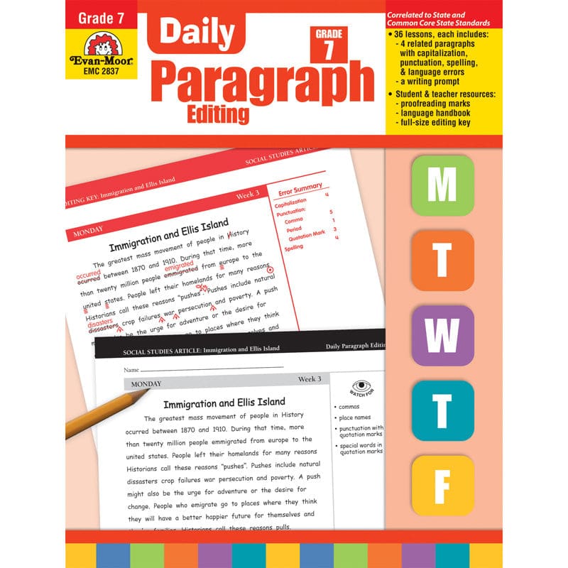 Daily Paragraph Editing Gr 7 - Editing Skills - Evan-moor