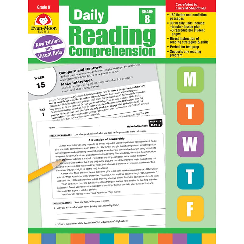 Daily Reading Comprehension Gr 8 - Comprehension - Evan-moor