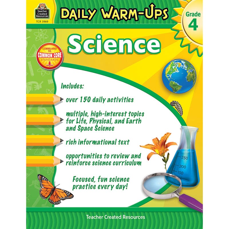 Daily Warm Ups Science Gr 4 (Pack of 2) - Activity Books & Kits - Teacher Created Resources