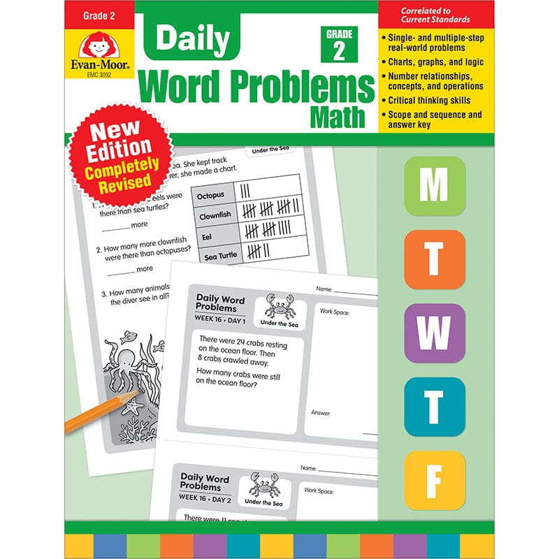 Daily Word Problems Math Grade 2 - Activity Books - Evan-moor