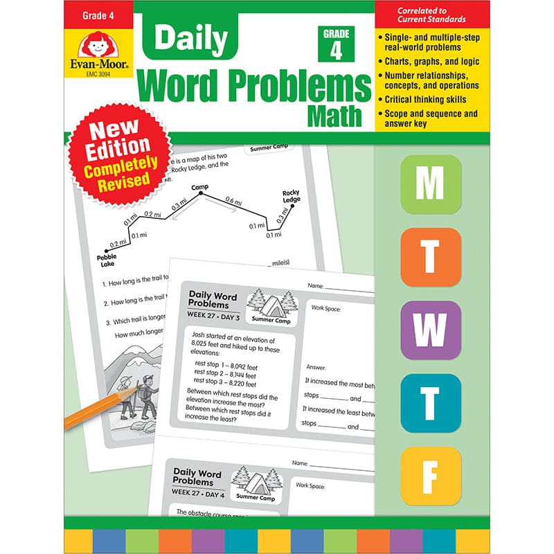 Daily Word Problems Math Grade 4 - Activity Books - Evan-moor