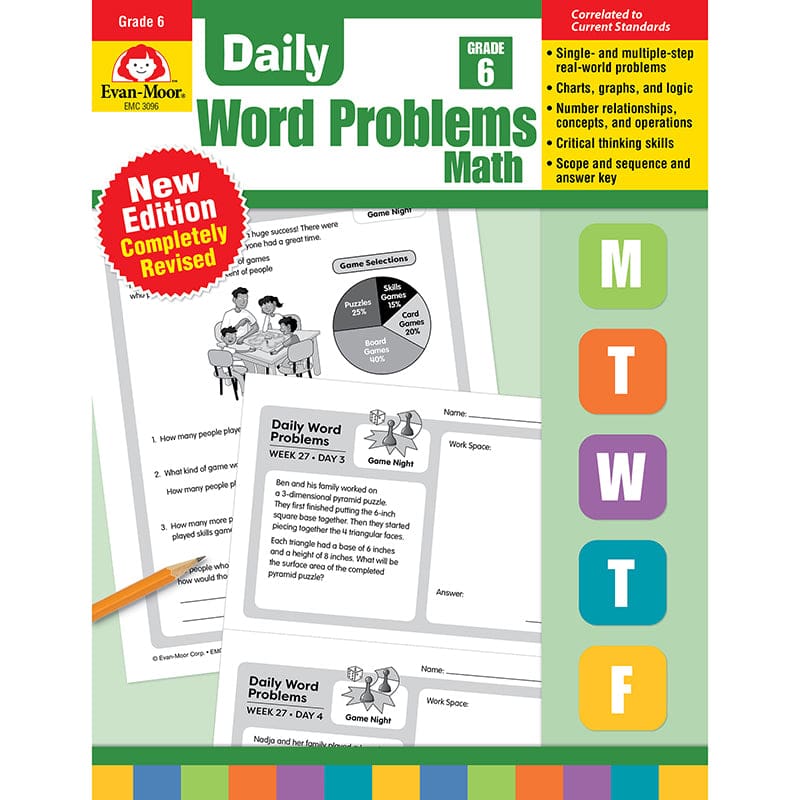 Daily Word Problems Math Grade 6 - Activity Books - Evan-moor