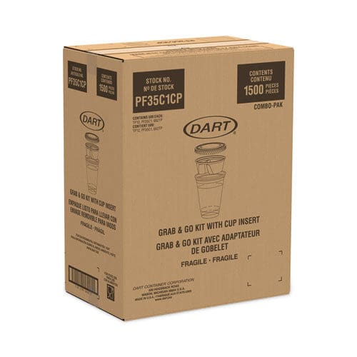 Dart Clear Pet Cups With Single Compartment Insert 12 Oz Clear 500/carton - Food Service - Dart®