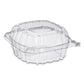 Dart Clearseal Hinged-lid Plastic Containers 8.25 X 8.25 X 3 Clear Plastic 125/pack 2 Packs/carton - Food Service - Dart®